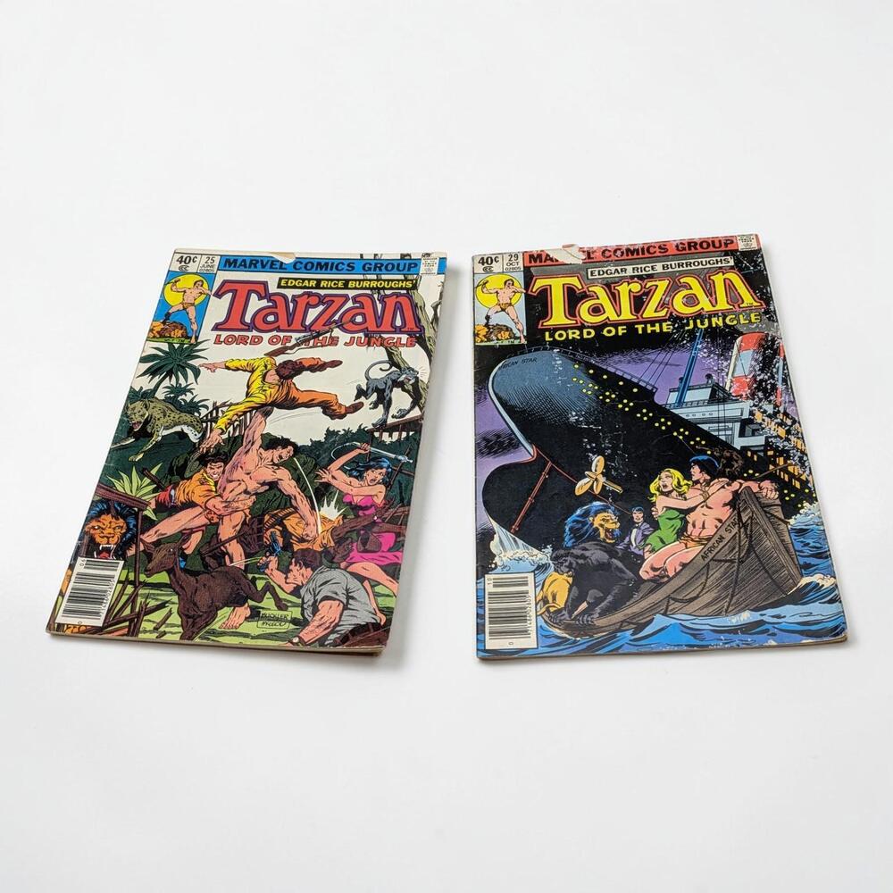 Tarzan Lord of the Jungle #25 & #29 Marvel Comics 1979 Set